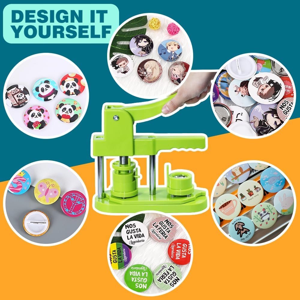 Button Parts Pictures Circle Cutter Magic Book Children DIY Gifts Christmas Maker Kit Punch Press Button Badge Maker Machine