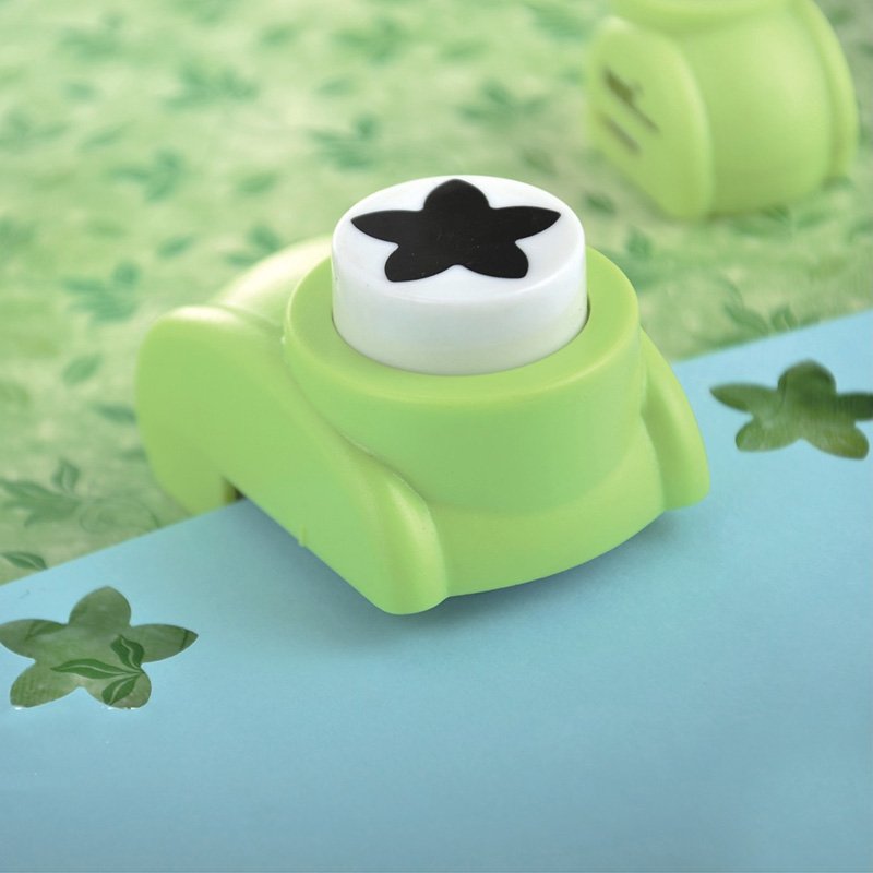 Factory customized shape button craft paper mini embossing puncher machine for children's DIY handicrafts