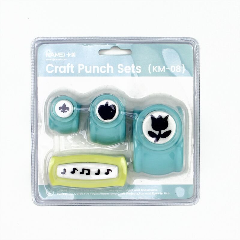 Factory customized shape button craft paper mini embossing puncher machine for children's DIY handicrafts