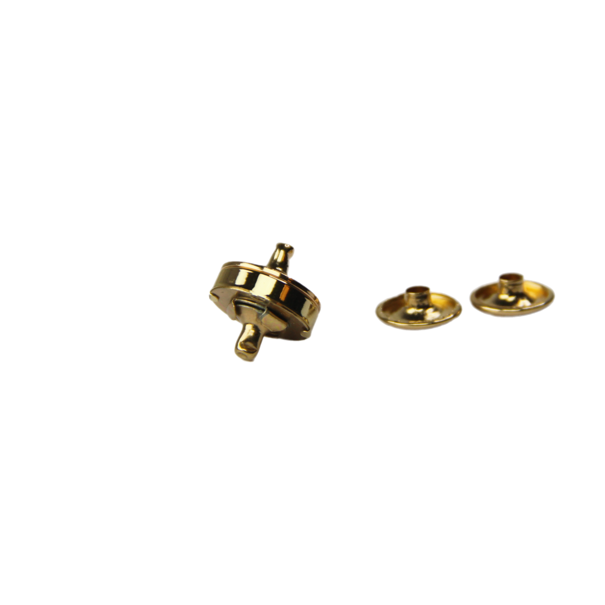 14mm Double Rivet Copper Magnetic button for handbag Light gold Metal snaps for purse and clothes