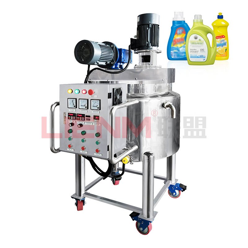 Factory Customized Electric Heating Liquid Mixing Tank With Agitator Liquid Soap Laundry Detergent Mixer Making Machine