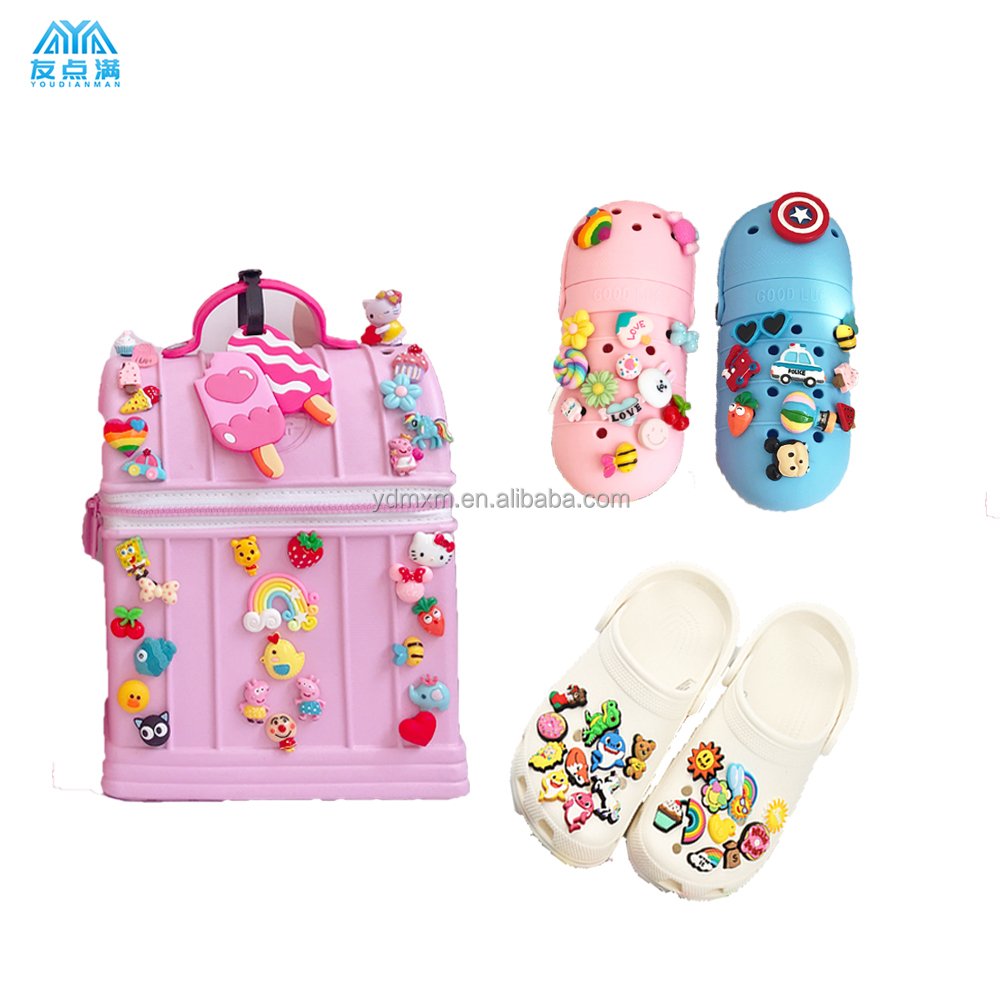 2024 hot croc charm ornaments making machine Sandals decoration Button assembly machine