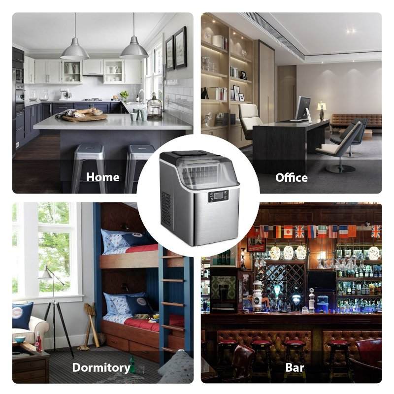 2023 Intelligent LCD panel industrial ice cube maker /automatic commercial ice cube making machine