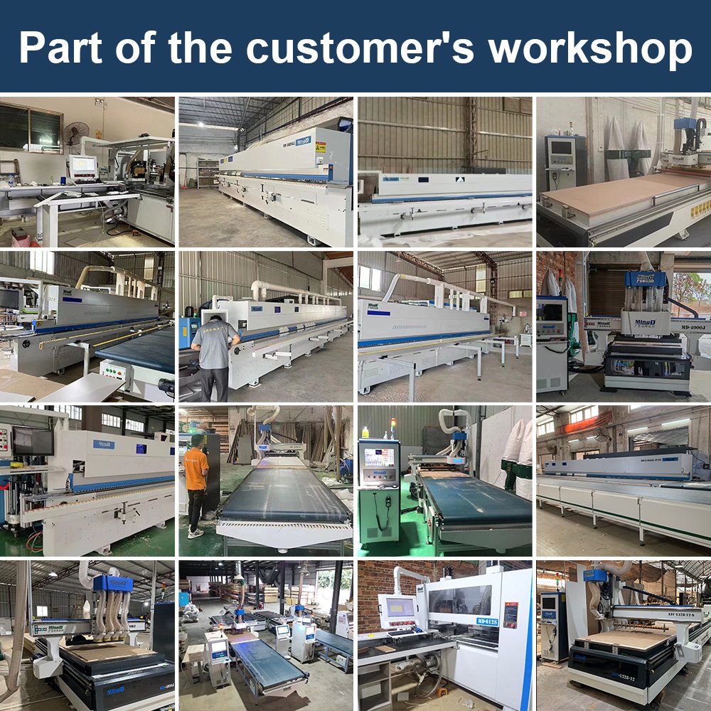 MINGD MD-889SKKL-PURS wooden button making machines edge banding machine pre-milling corner trimming PVC KDT mdf wood machine