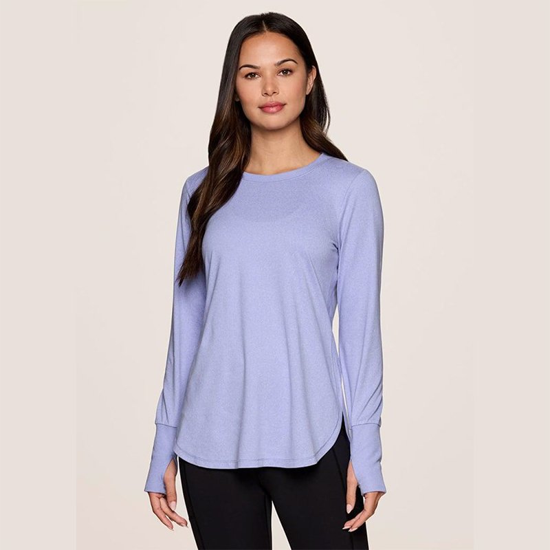 Wholesale custom Women's Ultra Soft Bamboo Viscose Workout T-Shirt Long Sleeve Cooling Lightweight Tops with Thumbholes