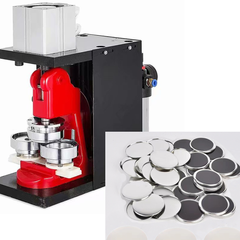 round shape 25/32/37/44/50/56/58/75mm magnet button badge machine semi-automatic photo fridge magnet machine pneumatic