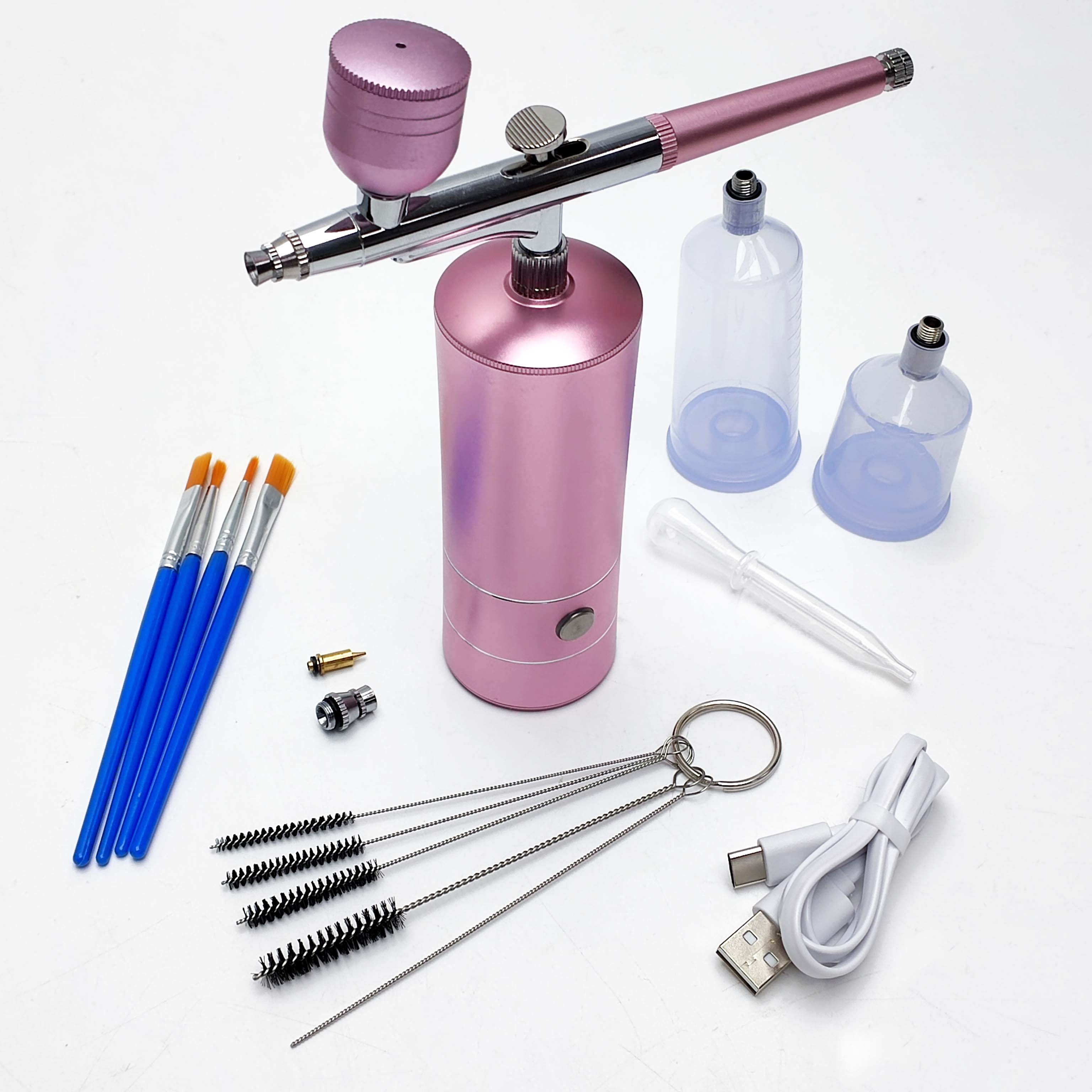 Spray Gun Pink Design Portable Mini Air Brush Nail Art Tool Private Label Cordless Spray Gun Compressor Ombre Spray For Nails