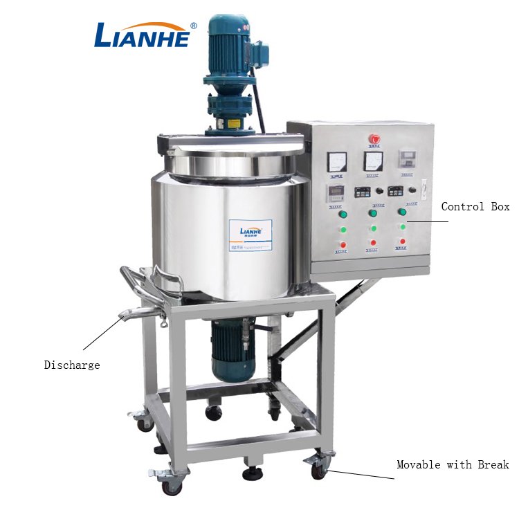 Lianhe Vacuum mixer homogenizer paste mixing tank, body lotion and cream making machines vacuum mixing equipment