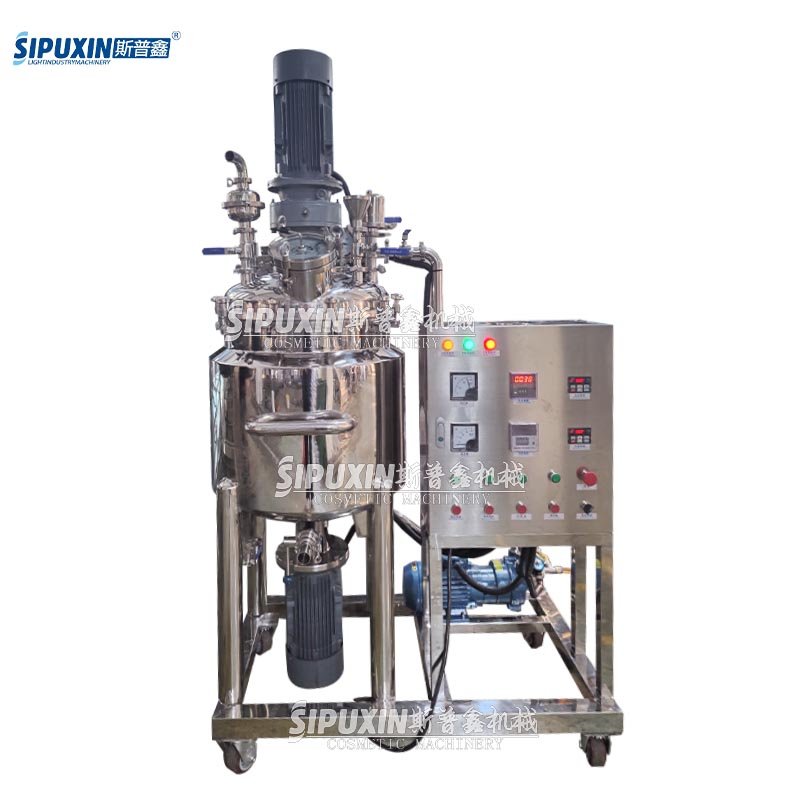 100 Liters Electric Heating Vacuum Homogenizing Mixer High Shear Homogenizing Mixing Equipment For Face Cream Body Cream Making