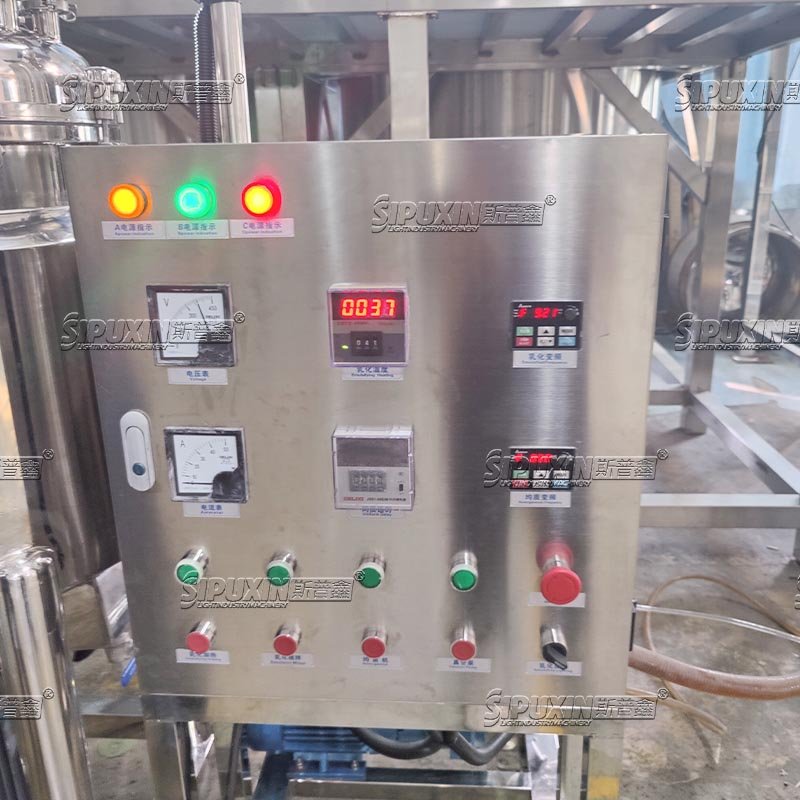 100 Liters Electric Heating Vacuum Homogenizing Mixer High Shear Homogenizing Mixing Equipment For Face Cream Body Cream Making