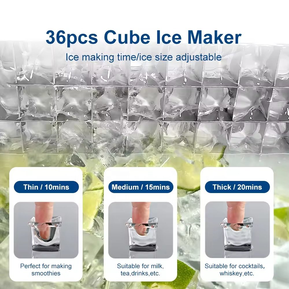PANCERKA hot selling automatic electric countertop ice cube block makers portable Self-Cleaning small making machines for 50kg