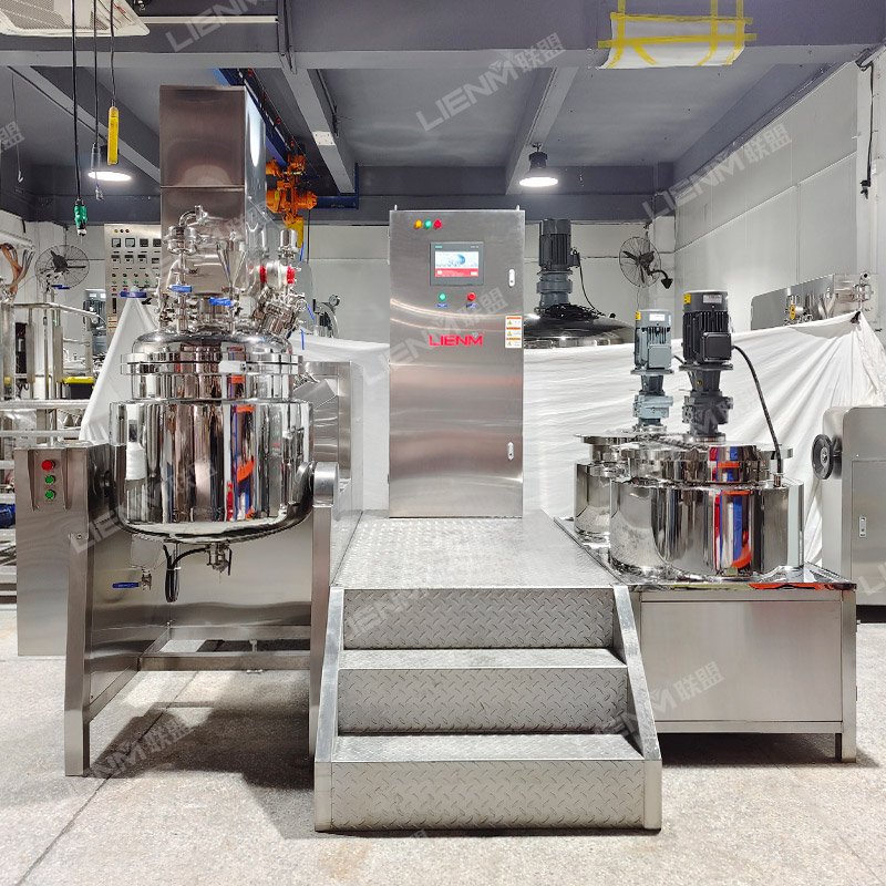 Industry 100l 300l Homogenizer Mixing Tank Face Cream Making Machine Single Layer Homogenizer Mixing Tank For Mayonaise