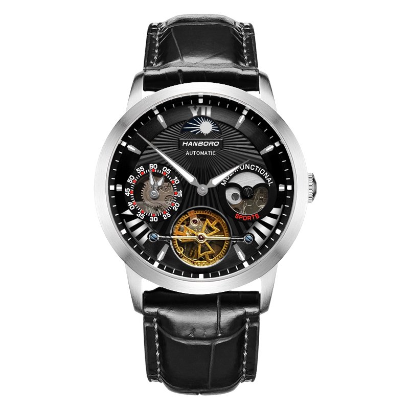 New double calendar business stainless steel glow-in-the-dark waterproof fashion automatic mechanical men's watch