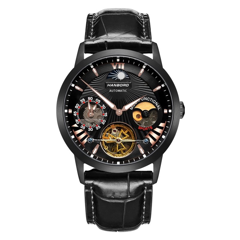 New double calendar business stainless steel glow-in-the-dark waterproof fashion automatic mechanical men's watch
