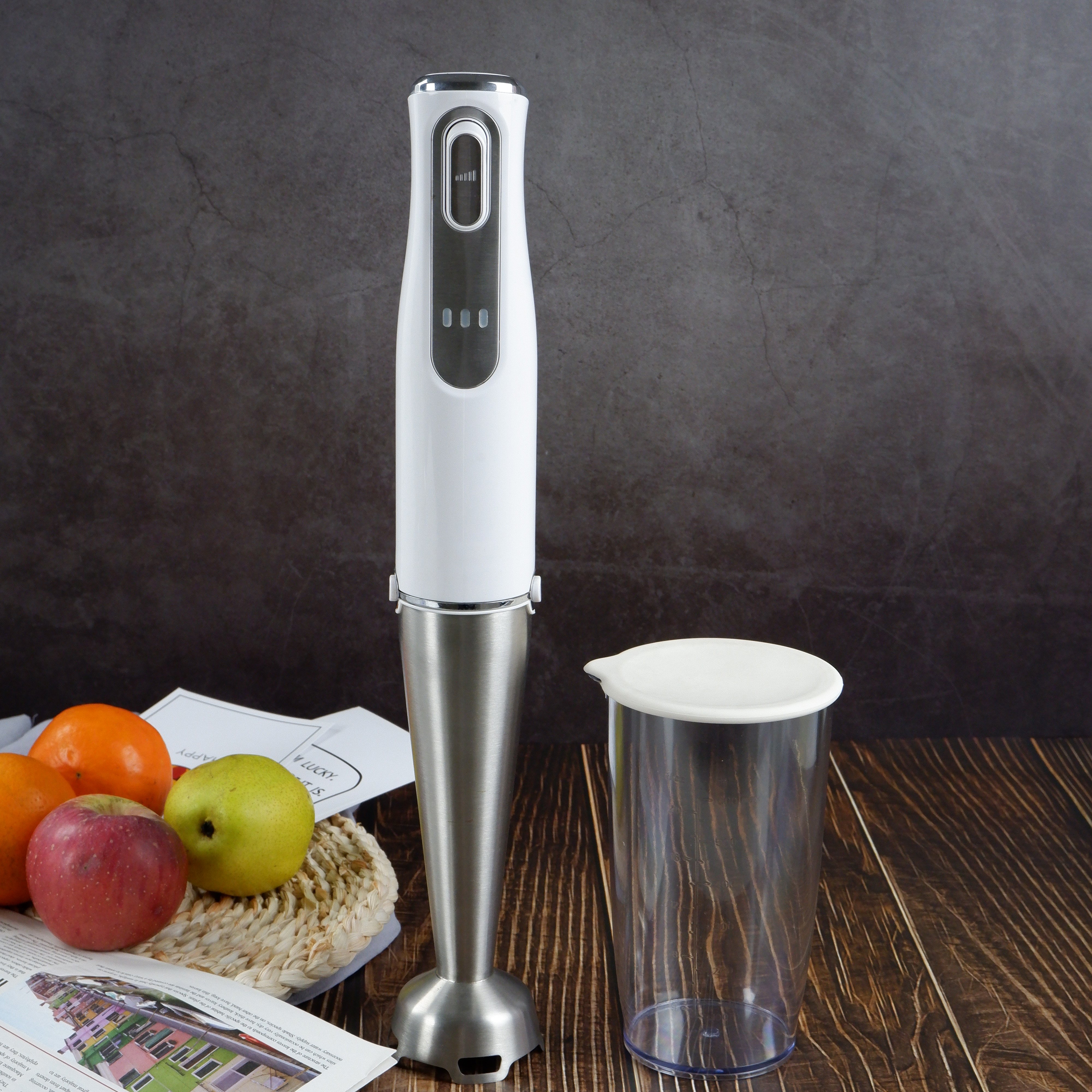5 in 1 Hand held Blender Stainless Steel USB rechargeable household appliances battery operated hand blender for mixing in home