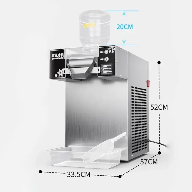60KG 120KG 110V 220V Bingsu Shaved Machine Electric Snow Cone Ice Shaver Maker Shaved Snow Flake Machine