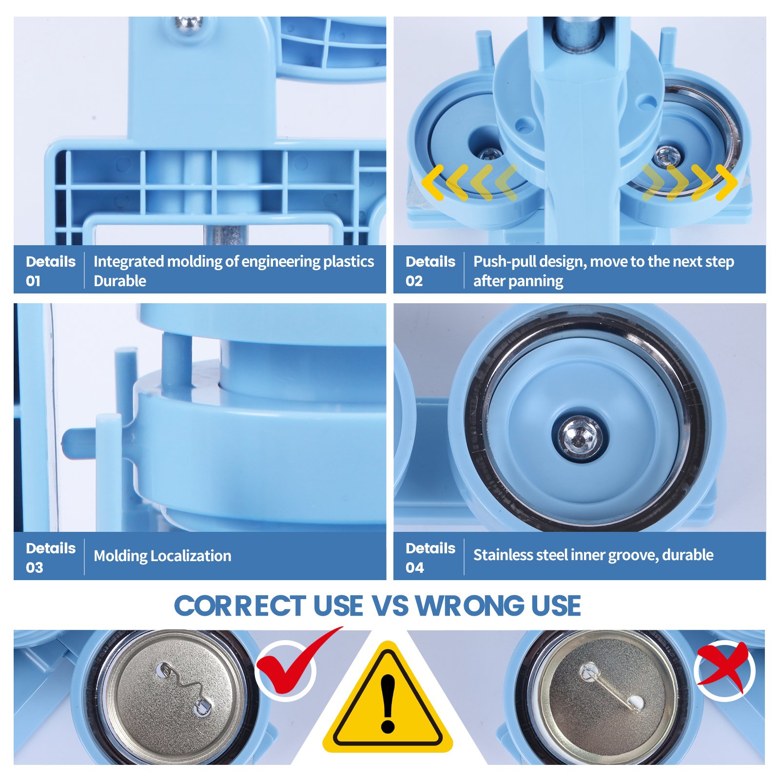 Rectangle 90*65mm fridge magnet machine with 90*65mm cutter +1000pcs material +free blue plastic badge machine set
