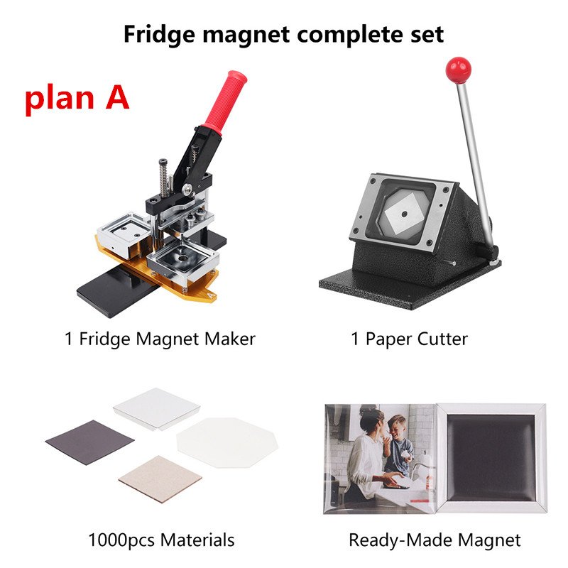 Wendy sticker cutter manual cutter machine factory price 63.5*63.5mm and 50*50mm new metal button photo magnet making machine