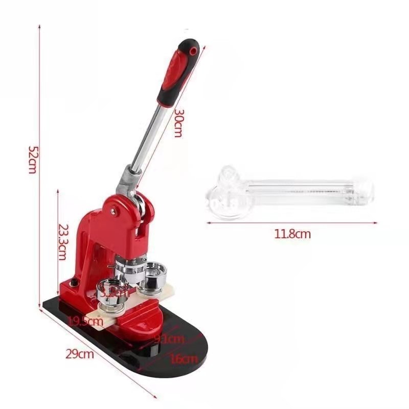 Guangzhou GED Customized 25mm 37mm Pin Badge Making Machine 50mm 58mm Badge Maker For School Rope Tile Keychain