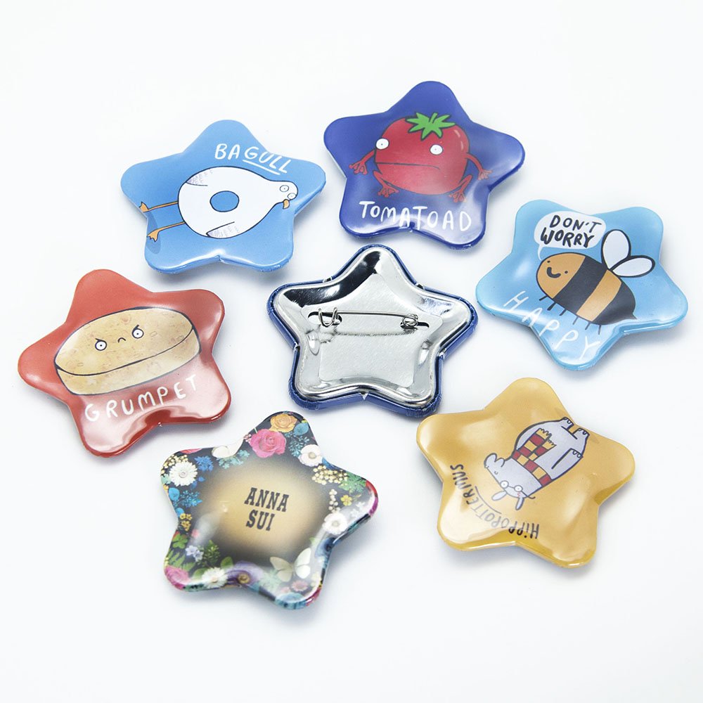 HOT SALE Star Shape Badge Making Machine Button Maker Kit +Star Paper Cutter + 1000pcs Star Pin Button Badge Supplies