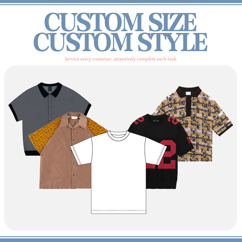Custom OEM/ODM wool knit jacquard cotton single button Short sleeved turn-down collar custom cardigan sweater for men