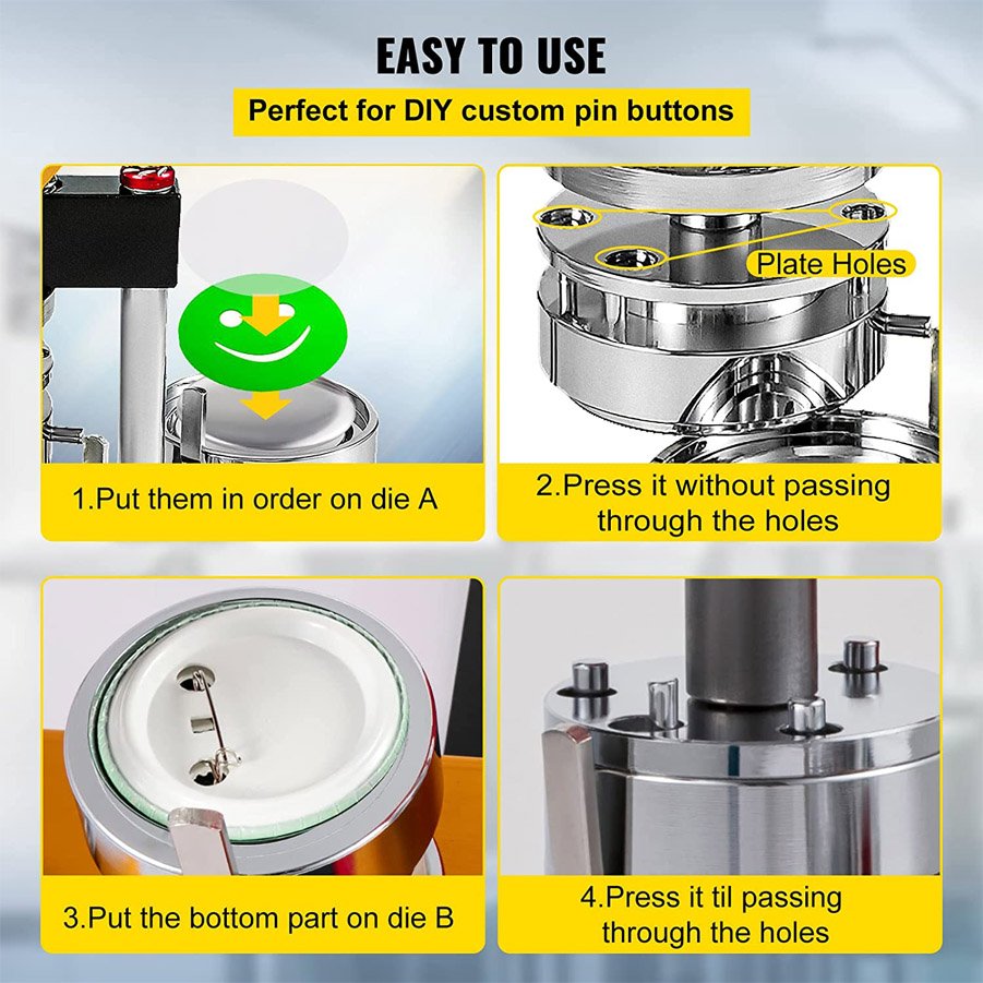 HOT SALE Round Shape Button Maker Kit Badge Making Machine with 100pcs Buttons