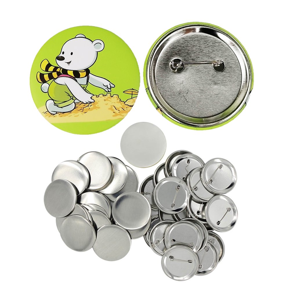 58mm size round metal pin back button badge material DIY button badge making component