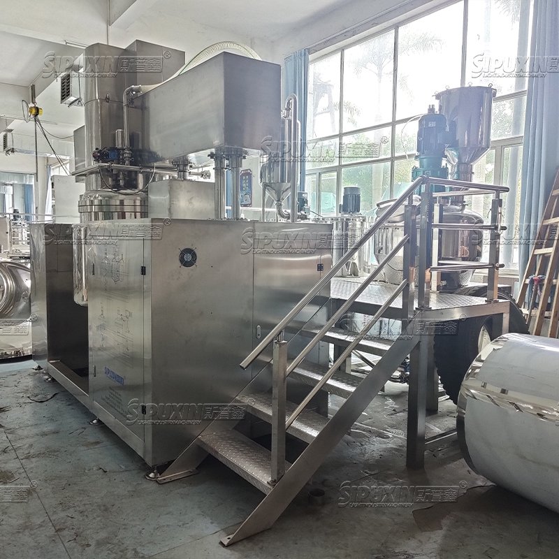 mixing tank with agitator mayonnaise making machine high shear vacuum emulsifier machine