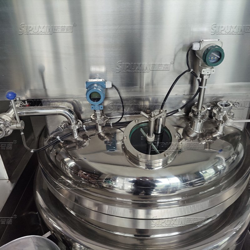 mixing tank with agitator mayonnaise making machine high shear vacuum emulsifier machine