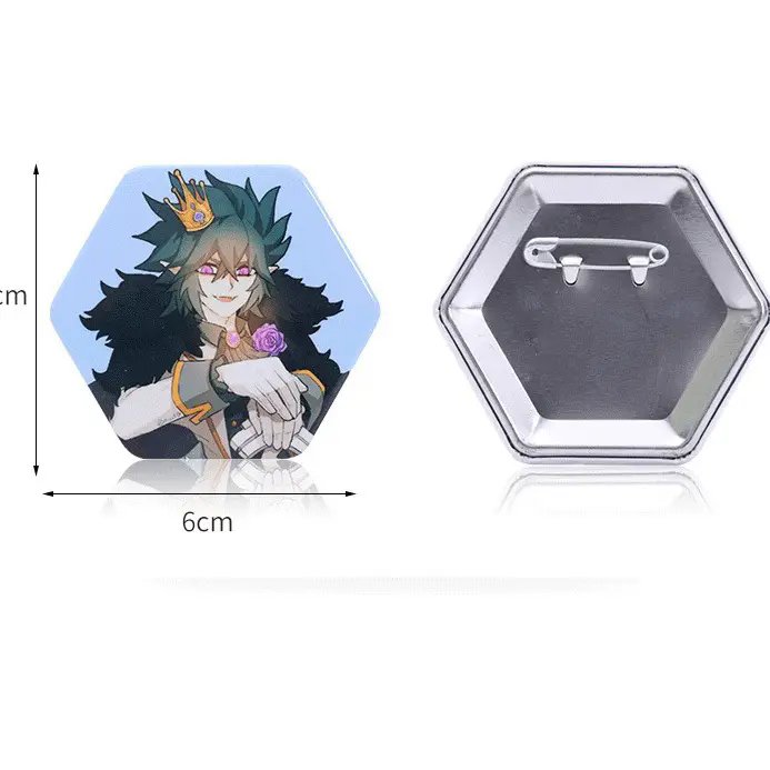 66*58MM Hexagon Shape Button Maker Kit Badge Making Machine+Paper Cutter+100pcs Badge Buttons