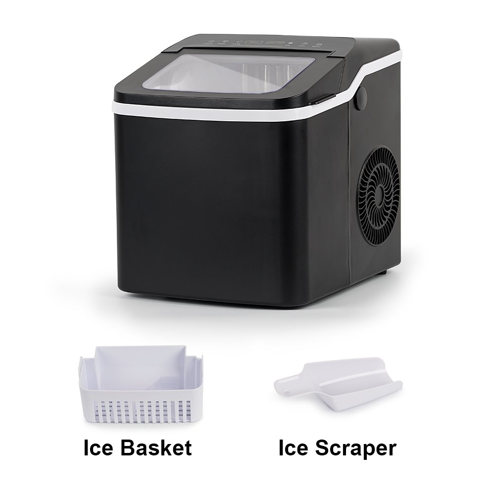 Professional 12kg Ice Cube Maker Plastic Housing Automatic Compressor Cooling Home Office Coffee Ice Making Machine for Sale