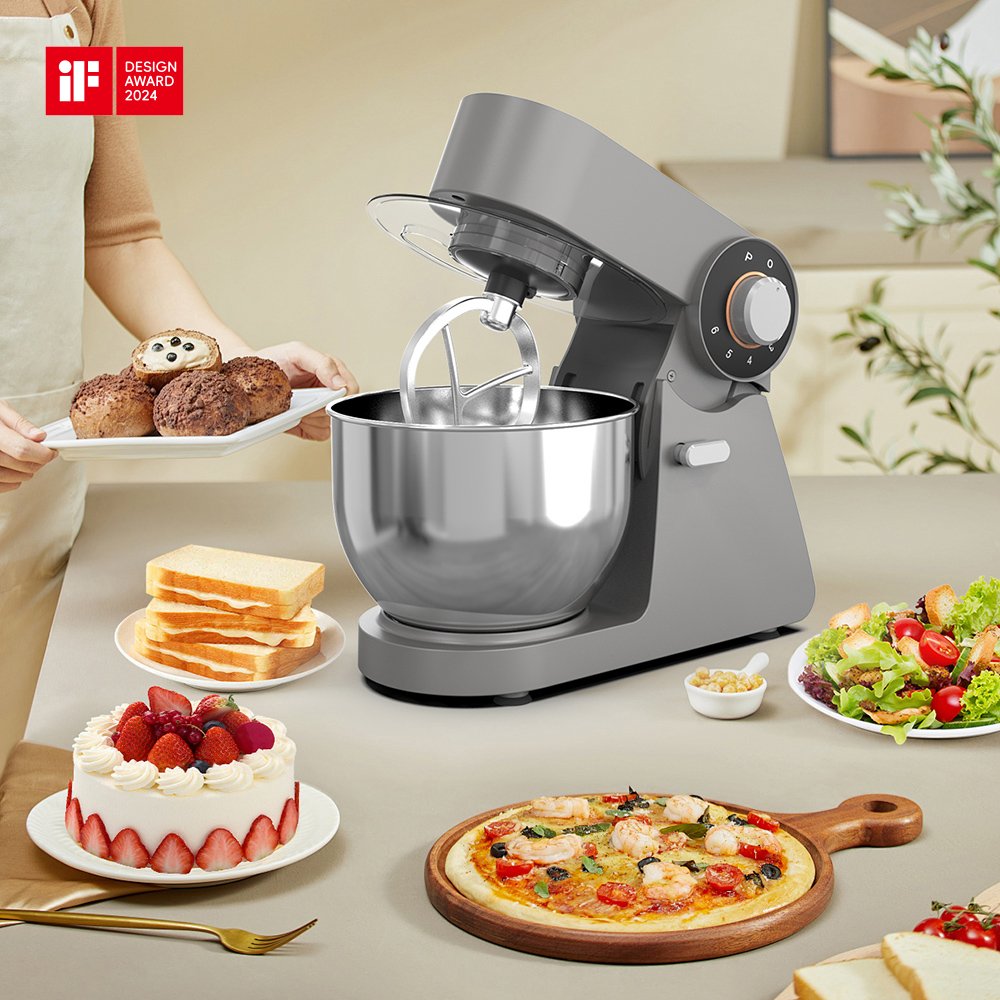 Small Electric Dough Cake Food Making Stand Mixer 4L Tile-Head Stand Dough Mixer Flour Mixing Machine