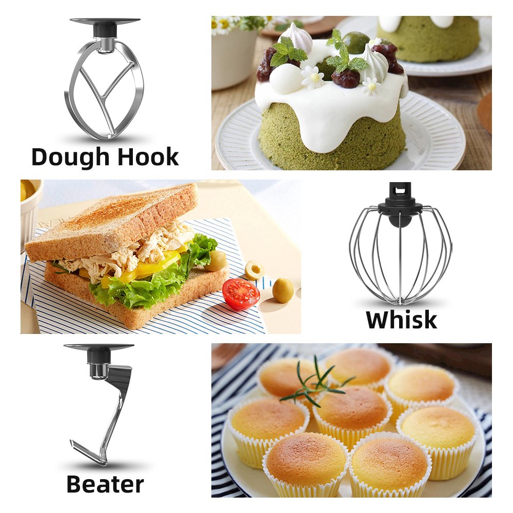 Small Electric Dough Cake Food Making Stand Mixer 4L Tile-Head Stand Dough Mixer Flour Mixing Machine