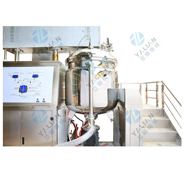 Ointment Making Body Lotion Manufacturing Vacuum Emulsifying Homogenizing Mixer Machine For Viscosity