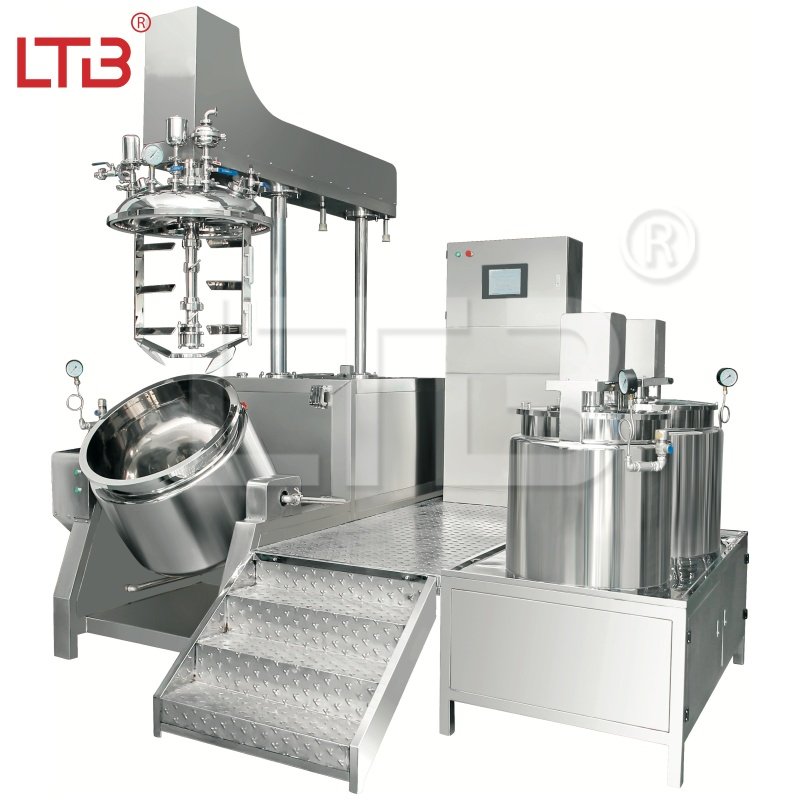 Hot Care Mascara Soap Face Cosmetic Whitening Cream Mixing Equipment Bottom Homogenizer Vacuum Mixer Emulsifier Machine