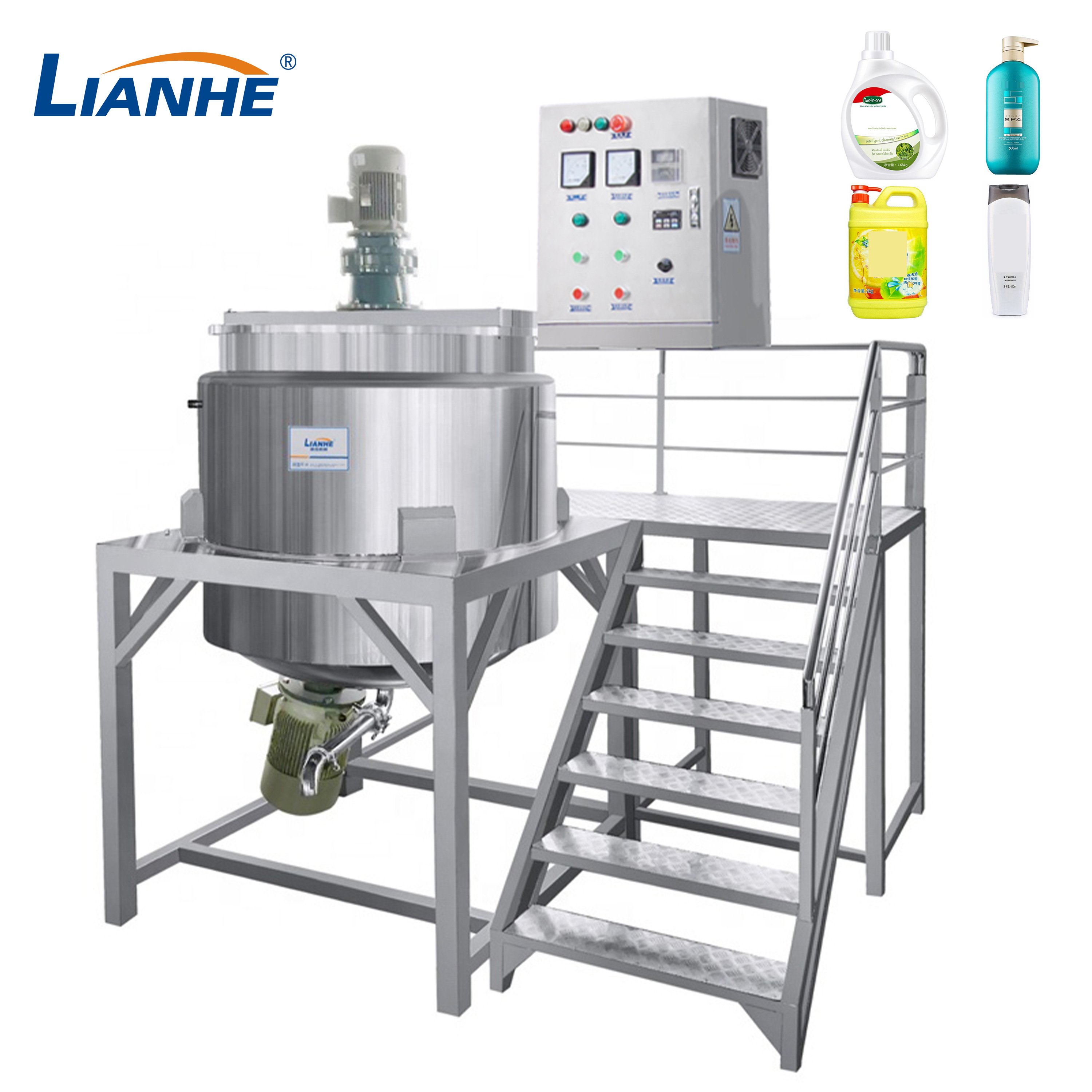 Lianhe Good Quality Detergent Laundry Shampoo Mixing Equipment Juice Syrup Liquid Soap Making Machine Mixing Tank