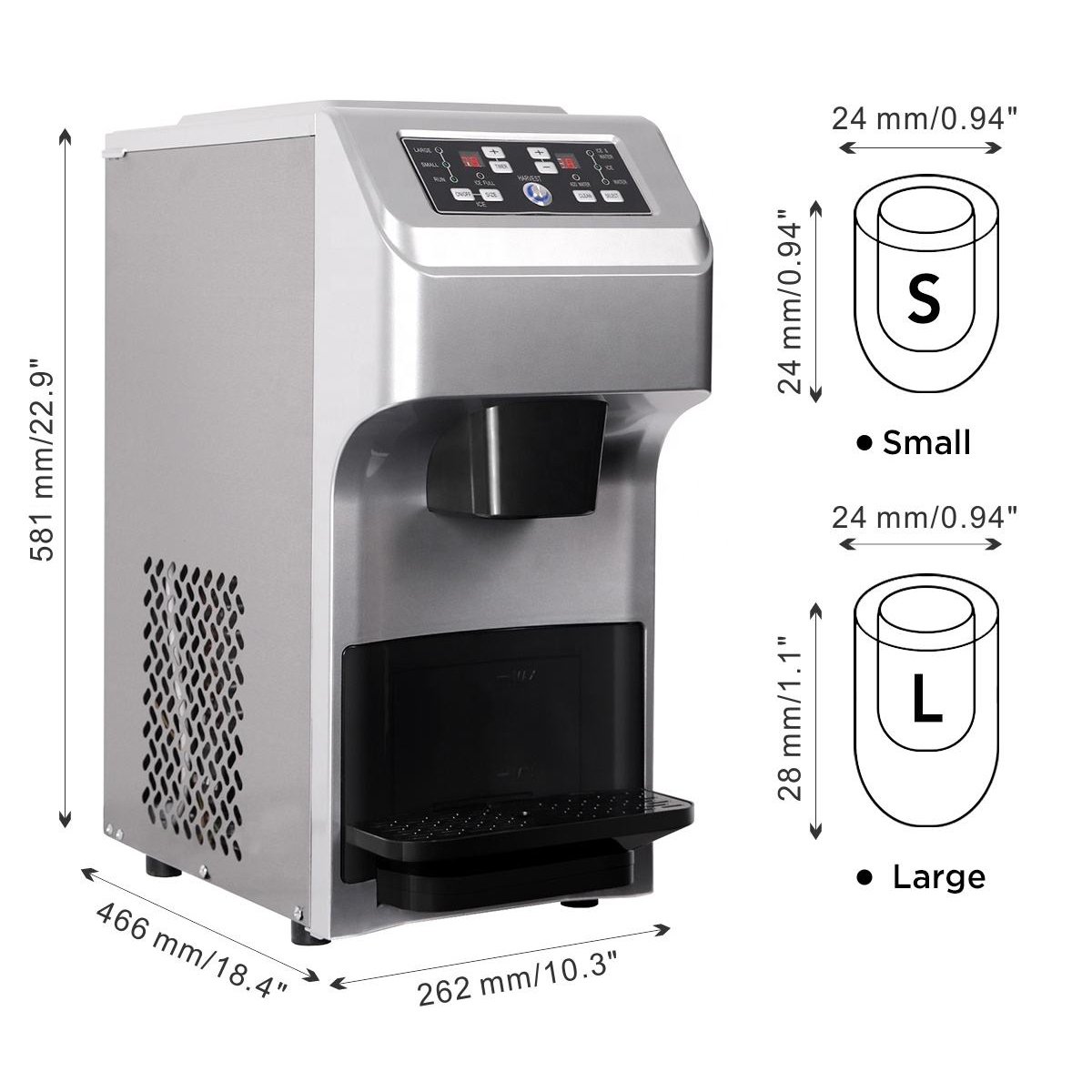 Countertop Ice Maker Water Dispensers Bullet Nugget Ice Block Making Machines For Commercial Home Business Automatic Coffee