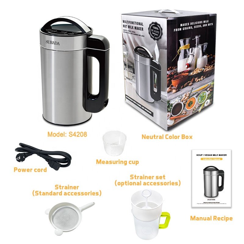 OEM & ODM 1.2L stainless steel Multifunctional soup maker & Soy Nut Milk machine Kitchen appliance Food processor