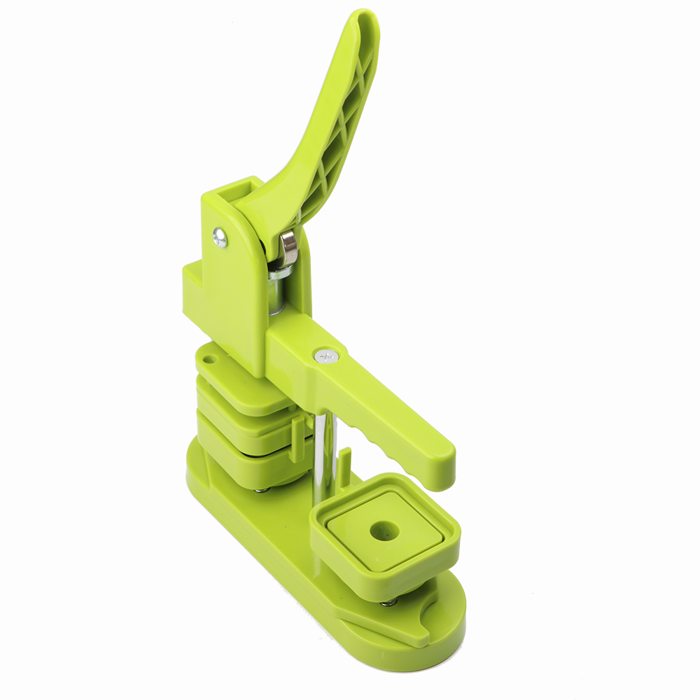 50MM Square Plastic Badge Making Machine Manual Button Maker with 50 Magnet and 50 Button Pin Materials Used Condition