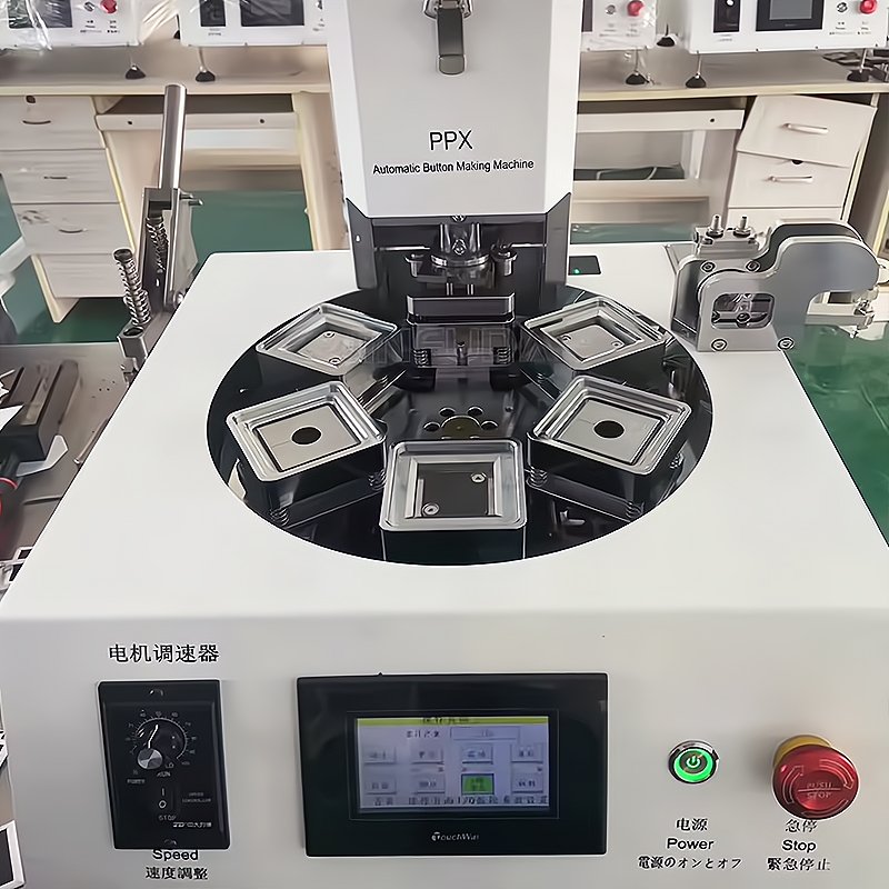 factory semi-automatic 50X50mm square pneumatic fridge magnet button badge machine photo magnet machine manufacturer