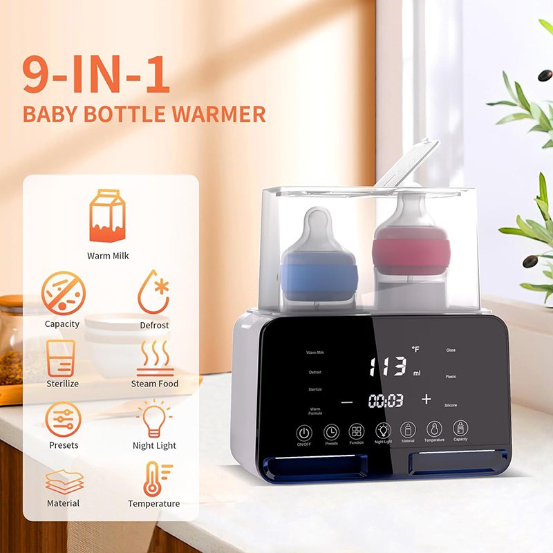 48H Constant Temperature Baby Formula Water Heater Fast Breast Milk Defrost For Twins Feeding Food Steamer