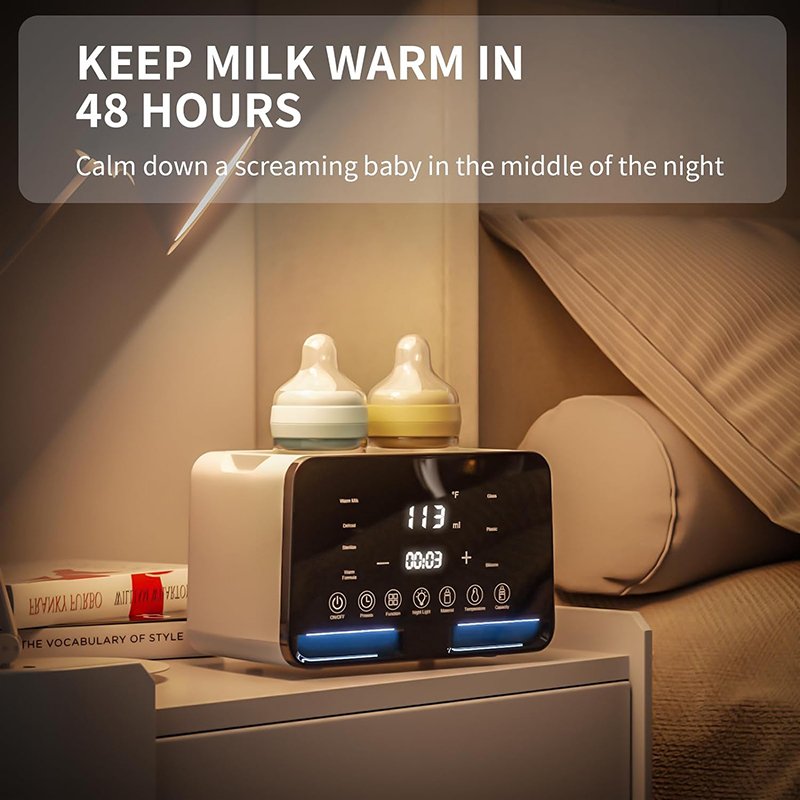48H Constant Temperature Baby Formula Water Heater Fast Breast Milk Defrost For Twins Feeding Food Steamer