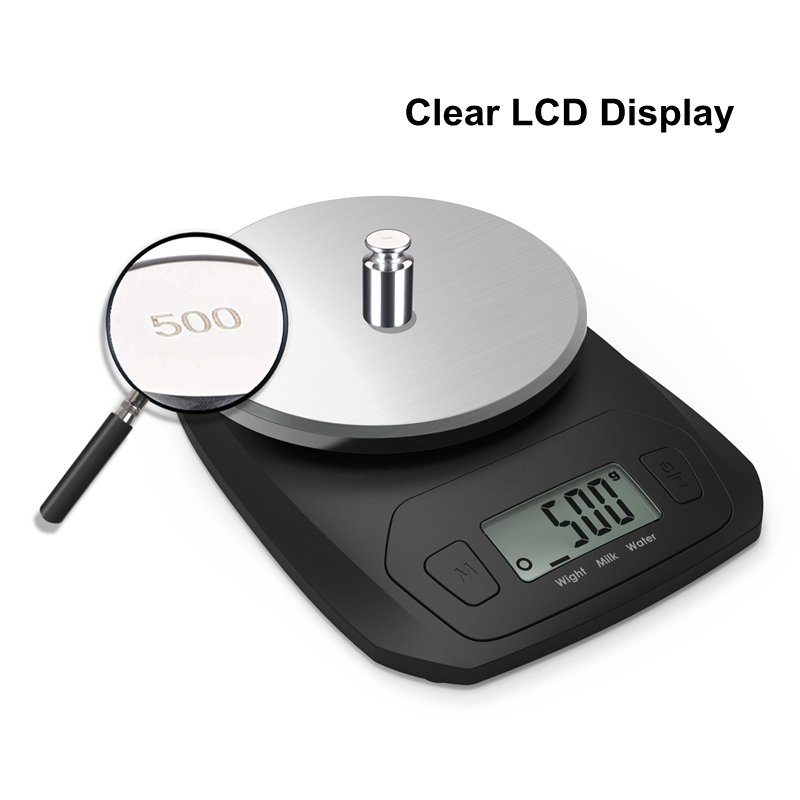 Weight Measuring Coffee Food Scale Stainless Steel Electronic Kitchen Scale Spoon Portable Lcd Display Digital Kitchen Scale