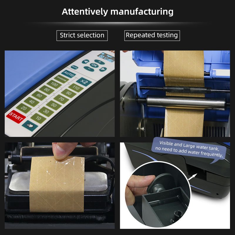 TapeZ Dispenser Supplier Water Activated Gummed Paper Tape Machine Price