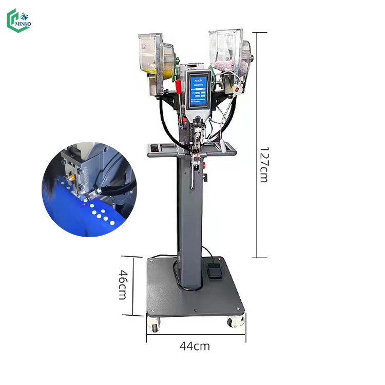 Automatic snap pressing fastener machine snap button attaching riveting machine