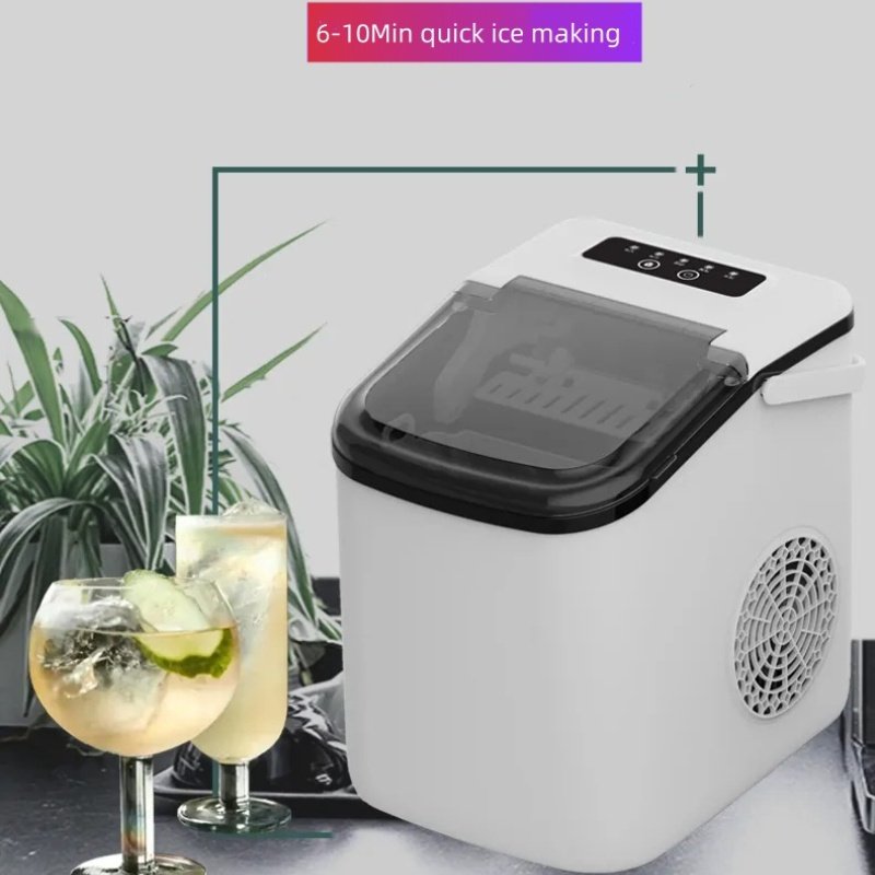 Commercial Milk Tea Shop Bar Mini Portable Smart Ice Machine Small Home Ice Maker