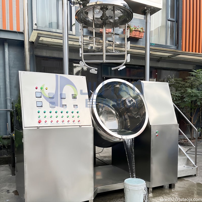 2023 Hot style steam heating vacuum homogenizer for making skincare products hair mask mud