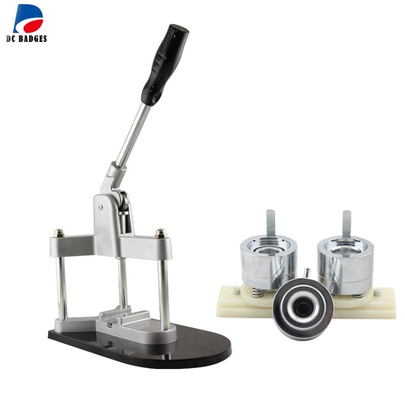 Factory direct sales triangle style button maker including 25mm plastic mold slide for badge making machine