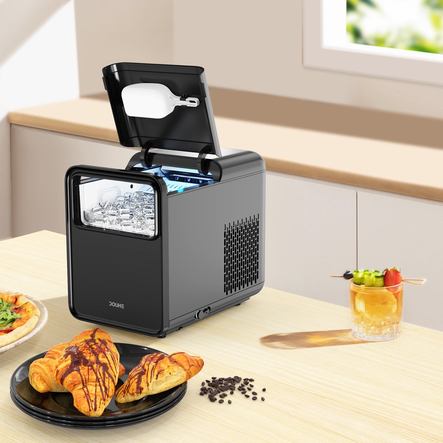 Major Kitchen Appliances 4 Min Rapid Ice Making 220v Home Small Automatic Bullet Ice household Nugget Ice Maker Countertop