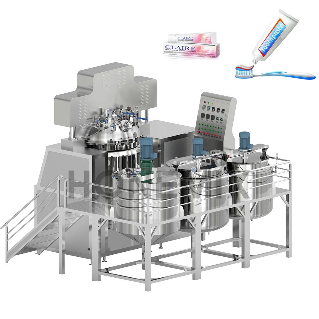 Guangzhou Factory Toothpaste Mixing Making Blending Tank Vacuum Cream Homogenizing Mix Machine High Speed Dispersion Mixer